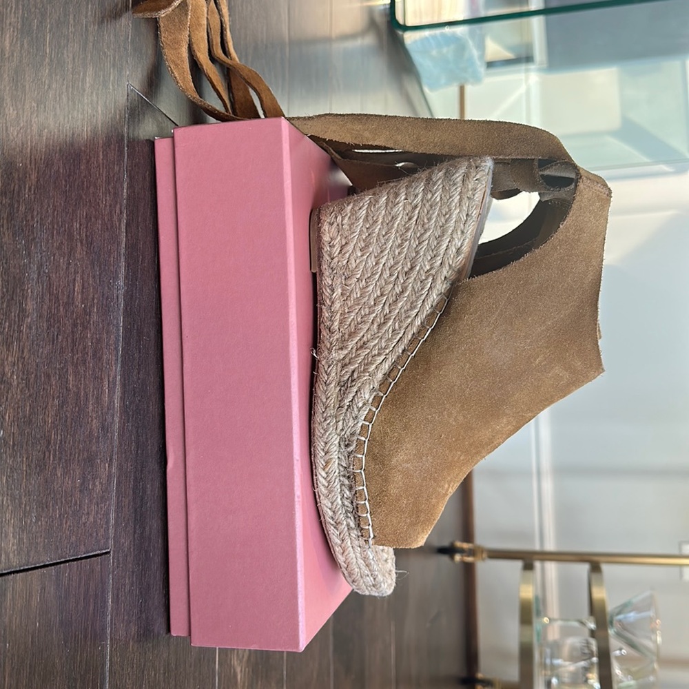 Loeffler Randall suede espadrille wedge